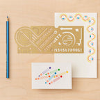 Another Studio - Bauhaus design, Craft Art Drawing Stencil in Brass Metal