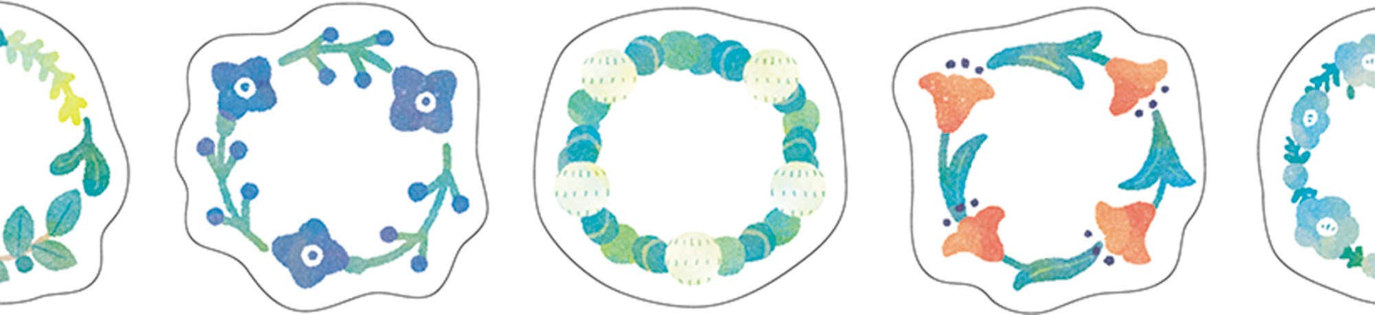 HITOTOKI by KING JIM - SODA transparent Masking Tape Sticker type: Pin badge