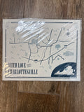 RPS, 11X14 LARGE MAP OF CVILLE, BLUE, GREEN, ROCK PAPER SCISSORS
