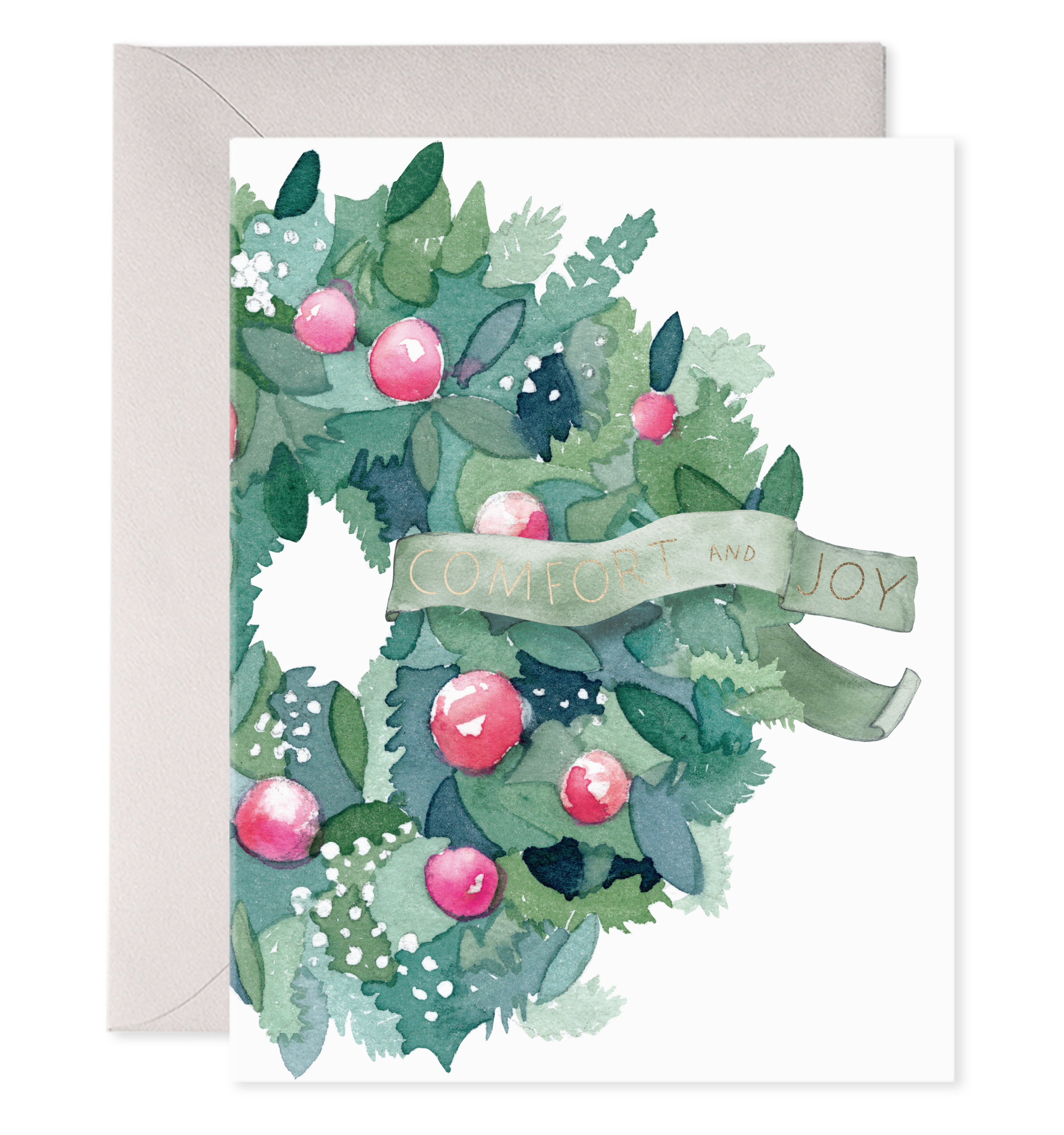 E. Frances Paper - Comfort and Joy Wreath | Boxed Set of 6 Holiday Cards