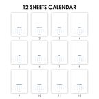 Grabie - 12-Month Watercolor Calendar Set For 2026