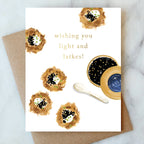 Abigail Jayne Design - Latkes and Caviar Hanukkah Greeting Card | Holiday Card