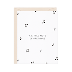 Amy Zhang - A Little Note Of Gratitude — Music Pun Thank You Card