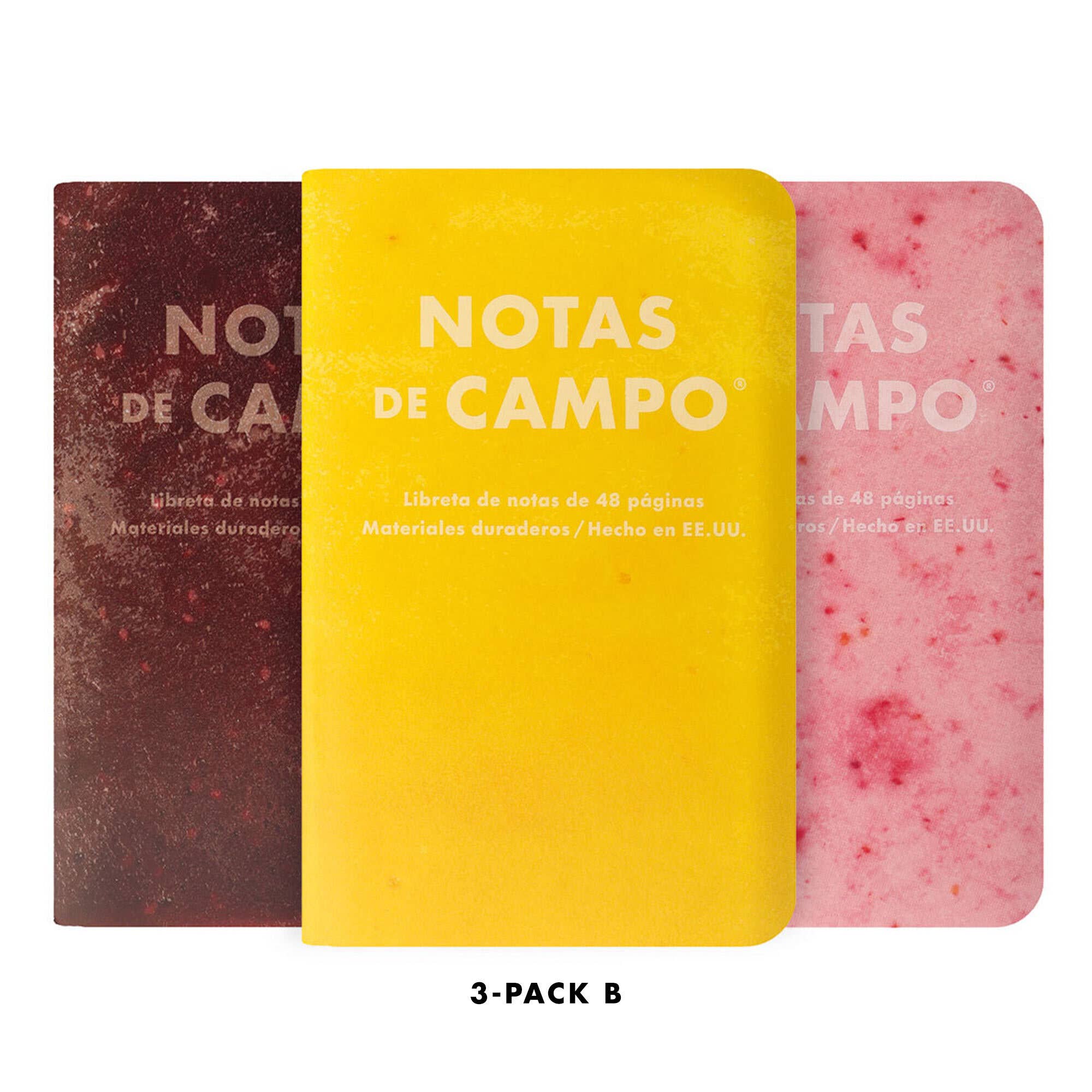 Field Notes - Paletas 3-Packs: Paletas 3-Pack C: Green - White - Red/Orange