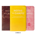 Field Notes - Paletas 3-Packs: Paletas 3-Pack B: Yellow - Garnet - Pink