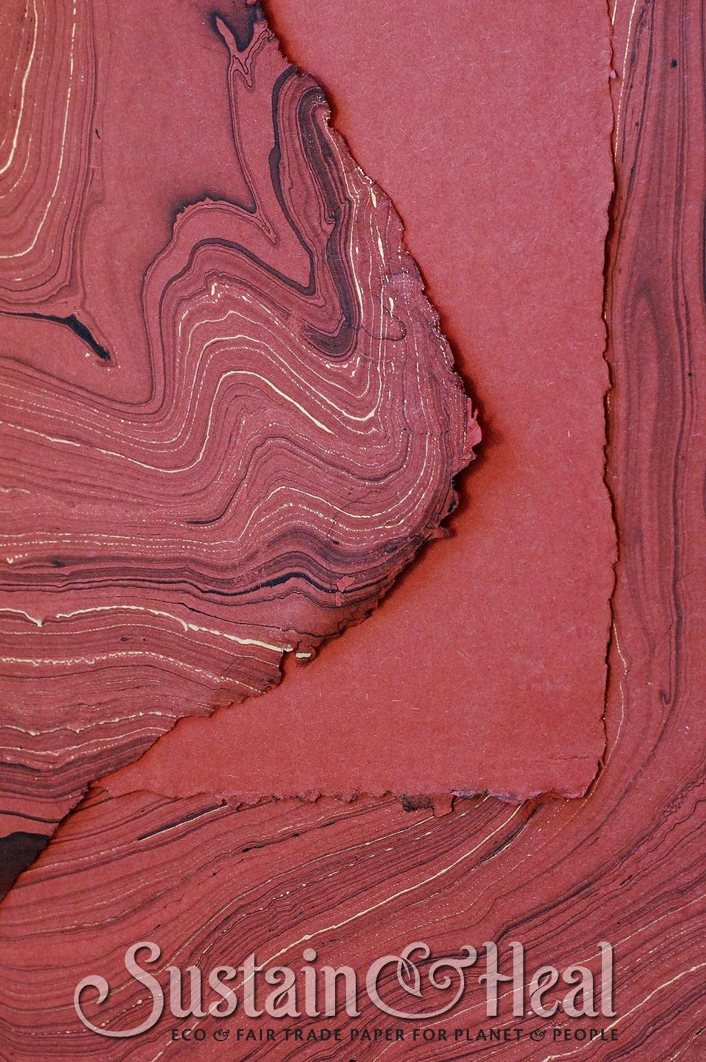 Sustain & Heal - Brick Red Marble Sheet #24