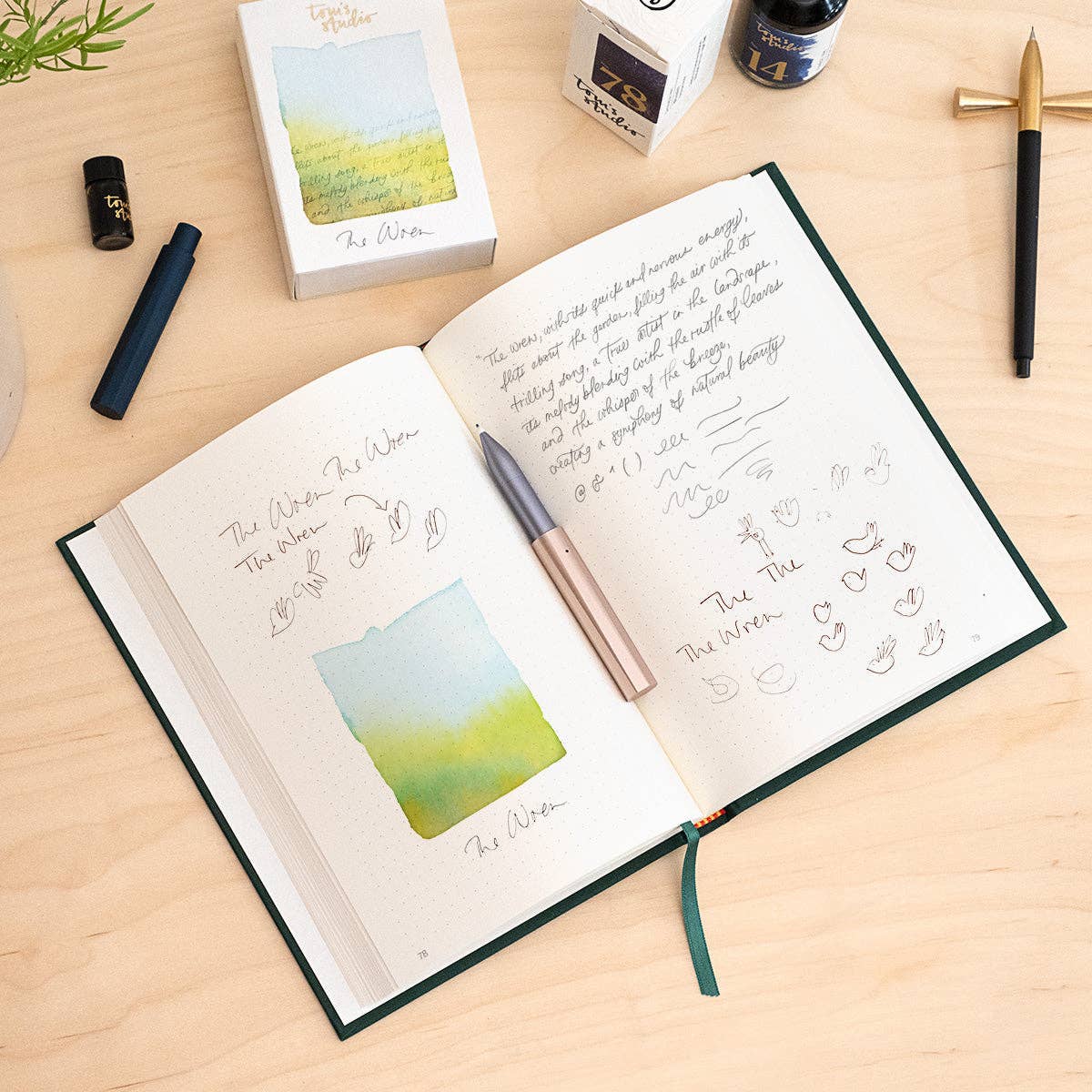 Tom's Studio - The Wren - Refillable Writing Pen: Black