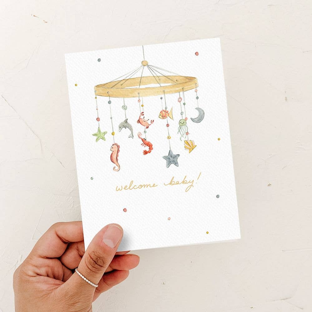 Almeida Illustrations - Under the Sea Welcome Baby Card