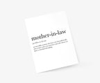 Footnotes - Mother-In-Law Definition - Mother's Day Card