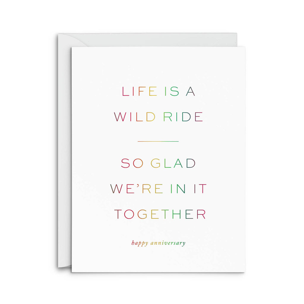 Smitten on Paper - Wild Ride Anniversary Greeting Card