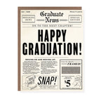 Morgan Swank Studio - Vintage Newspaper Punny Graduation Card