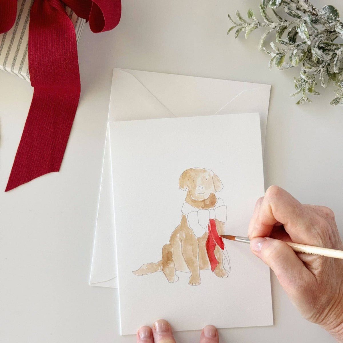 emily lex studio - Festive friends paintable notecard