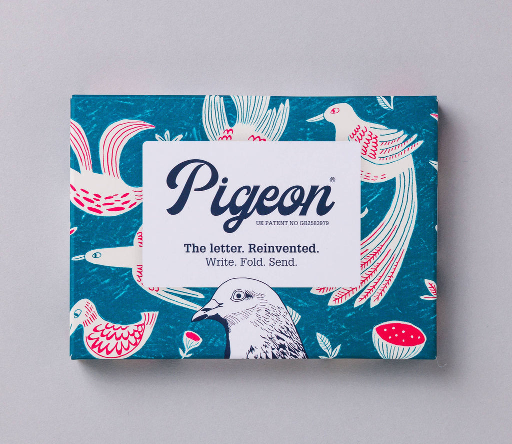 pigeonposted - Fig & Feather Pigeon, Folding Letter Set – Pack of 6 Letters