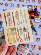 re:mused studio - Art School Supplies A2 Greeting Card