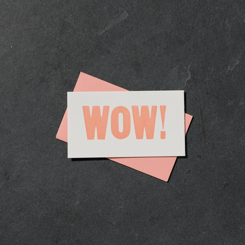 Etc. Letterpress - WOW! Mini Card
