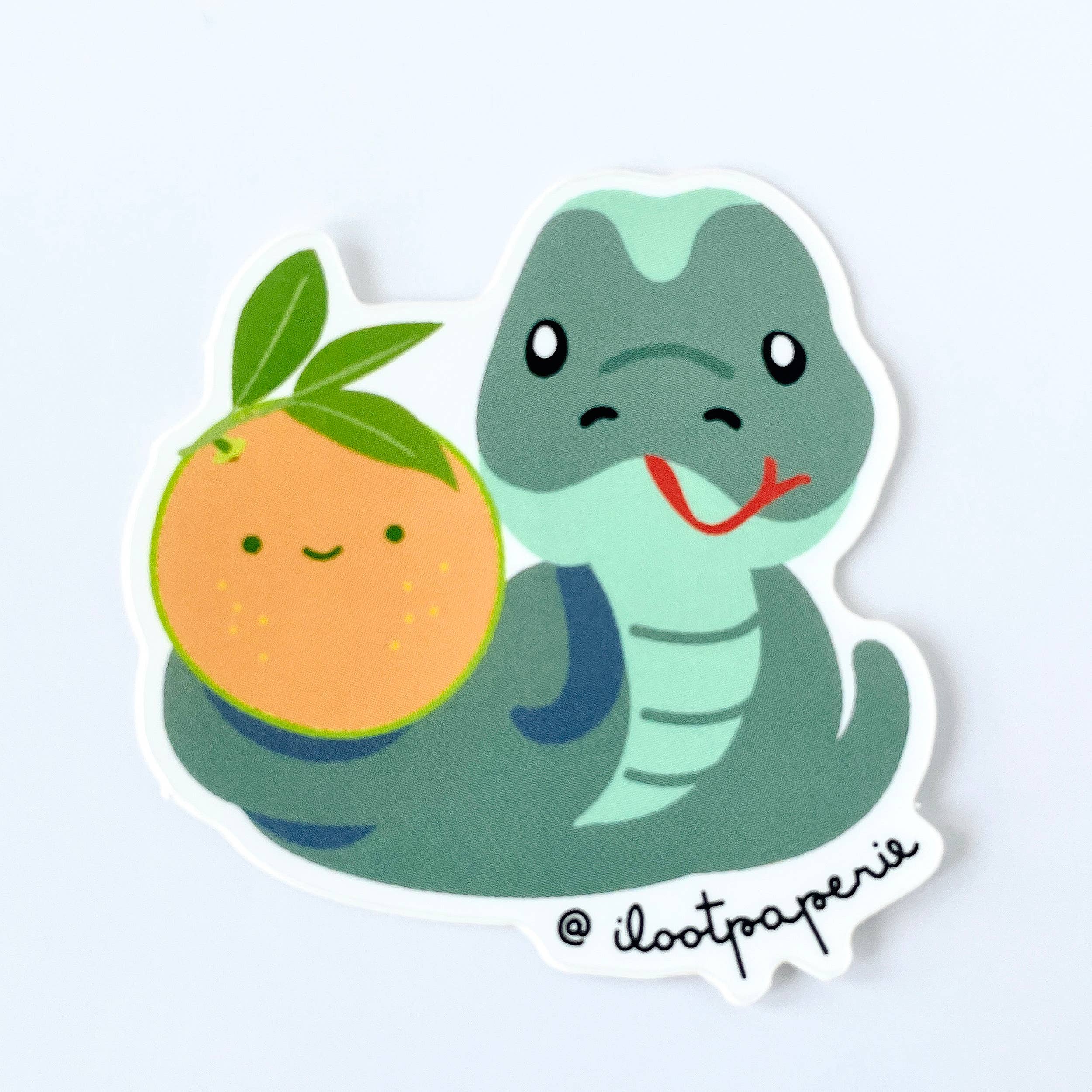 ILOOTPAPERIE - Year of the Snake with Lucky Orange Lunar New Year Sticker
