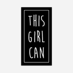 Discovery Stickers - This Girl Can Vinyl Sticker: Pink / Tall