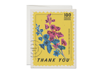 Red Cap Cards - 100% Percent Thank You Greeting Card