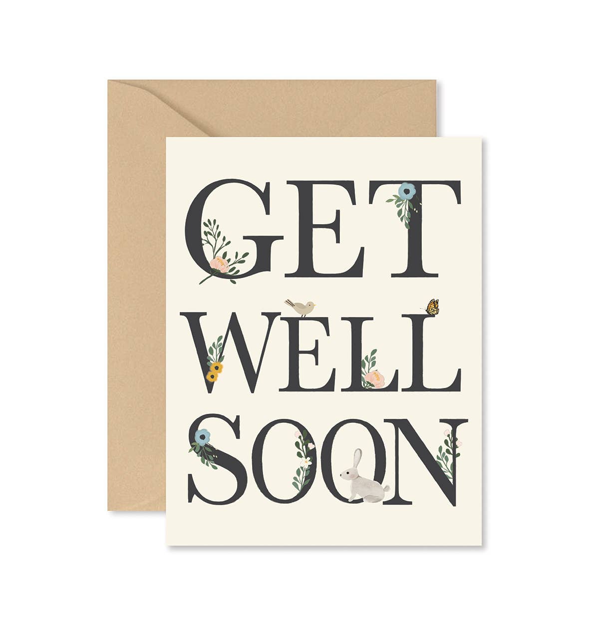 Ginger P. Designs - Get Well Soon Floral Greeting Card