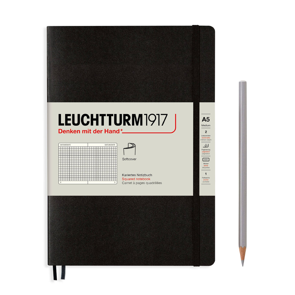 LEUCHTTURM1917 - Notebooks - Medium (A5): Anthracite / Hardcover / Plain