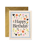 Ginger P. Designs - Mosaic Birthday Floral Greeting Card