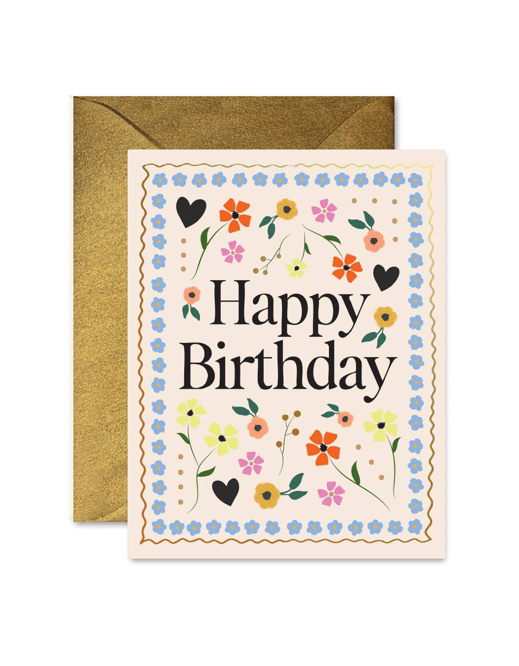 Ginger P. Designs - Mosaic Birthday Floral Greeting Card