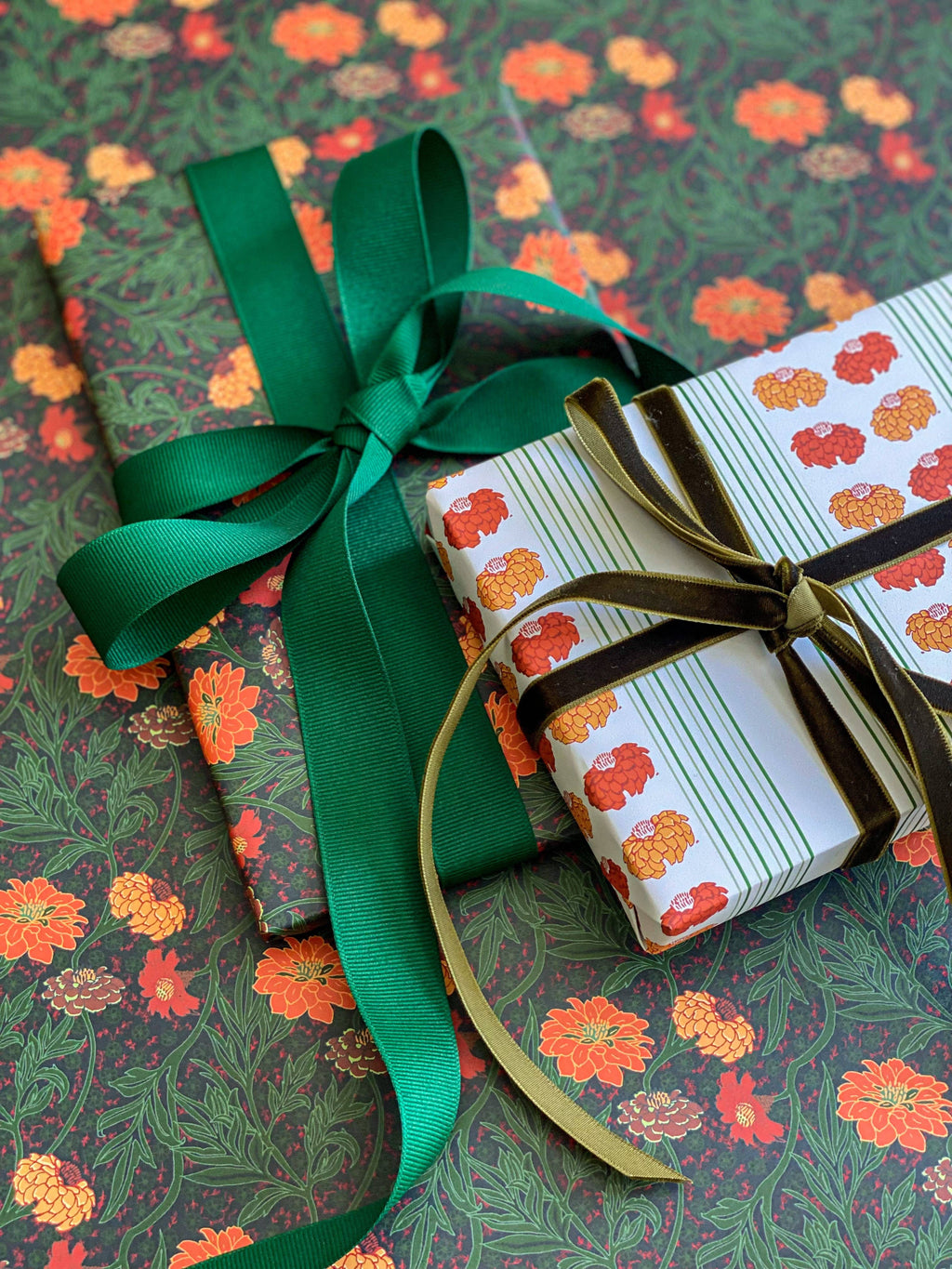 re:mused studio - Zinnia Gift Wrap Sheet – Double Sided: Single Sheets