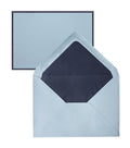 Original Crown Mill Bi-Color Note Card Box, Blue\Navy Blue