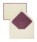 Original Crown Mill Bi-Color Note Card Box, Cream\Bordeaux