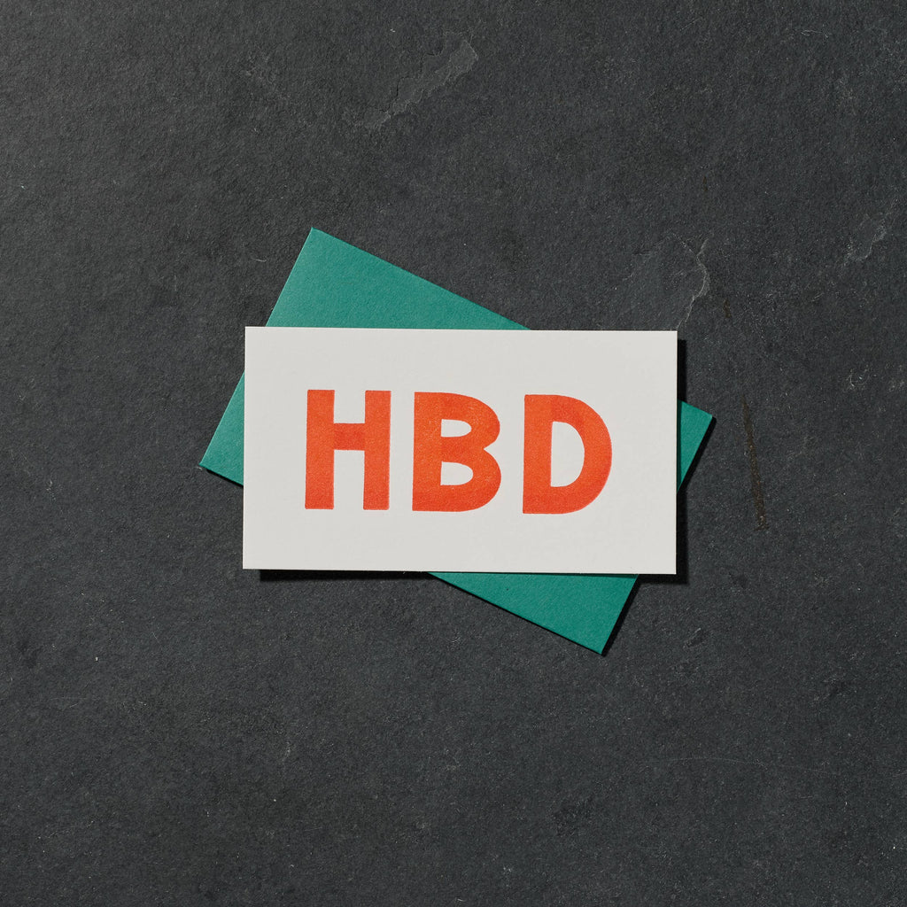 Etc. Letterpress - Happy BirthDay Mini Card