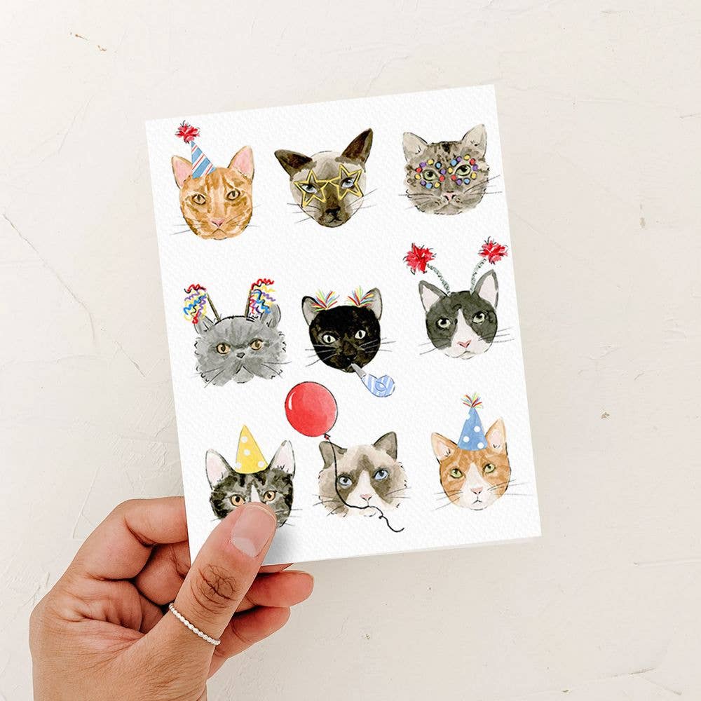 Almeida Illustrations - Birthday Cats Greeting Card