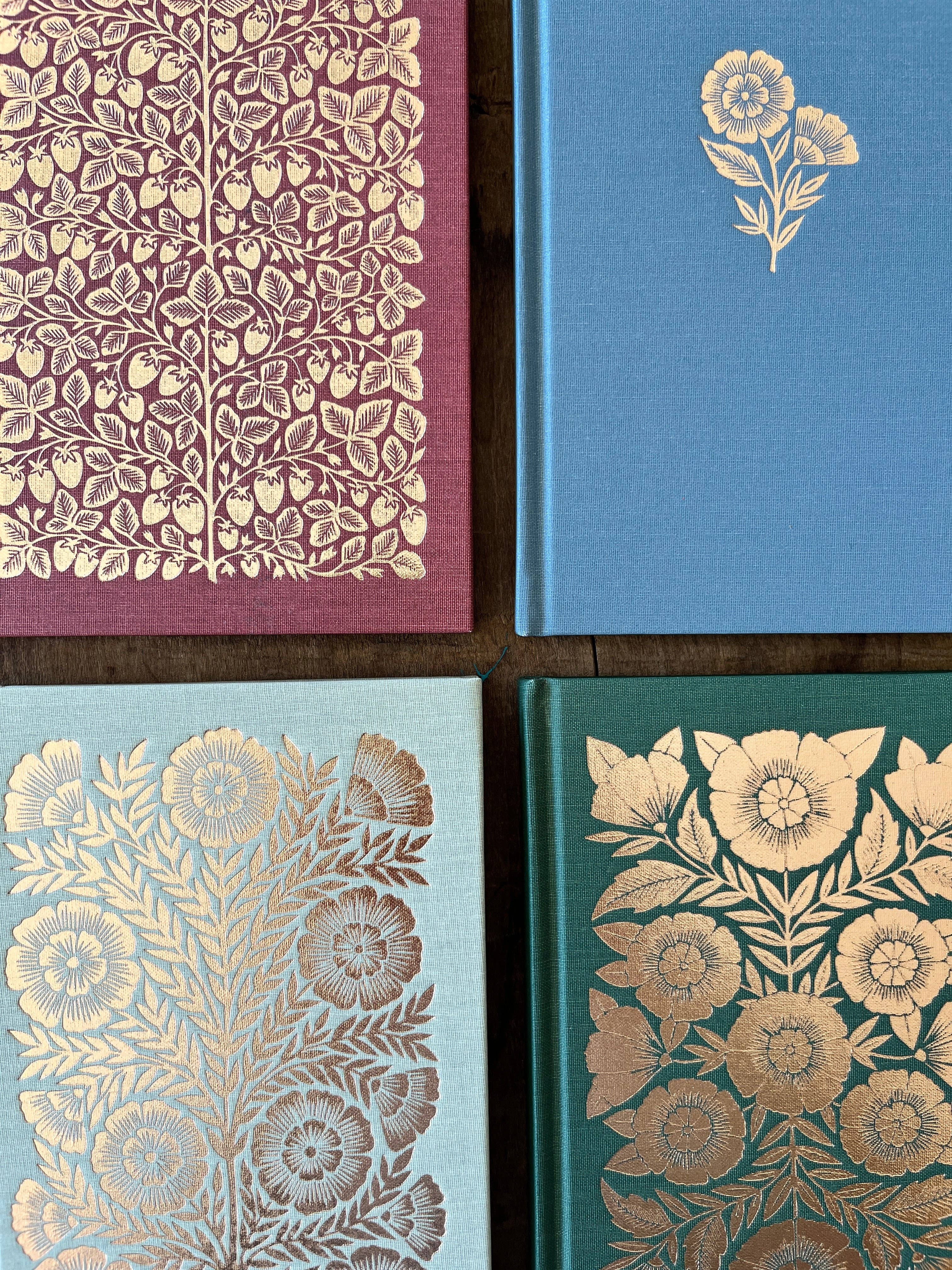 Katharine Watson - Foil Stamped Linen Journal, Blank Jewel Green