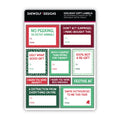 SHEWOLF Designs - Holiday Gift Tag Sticker Sheet Labels (Set of 2)
