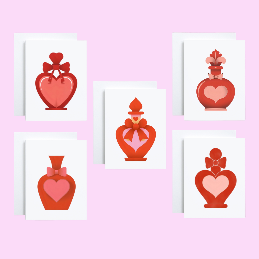 Cryptic Paper Co. - Retro Valentine Love Potion Notecard Boxed Set