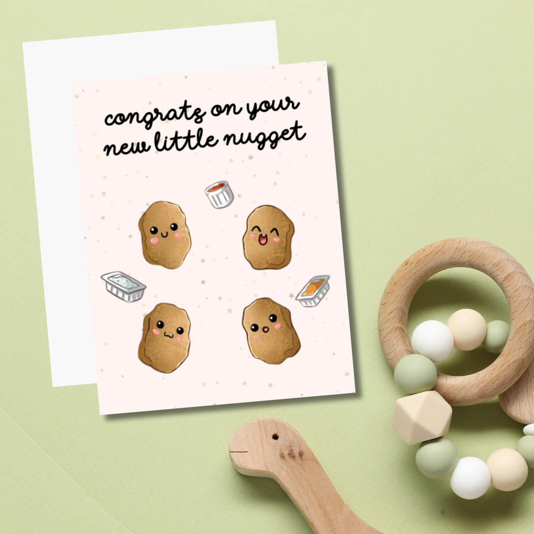 Pretty Pages - Little Nugget Baby Shower Card