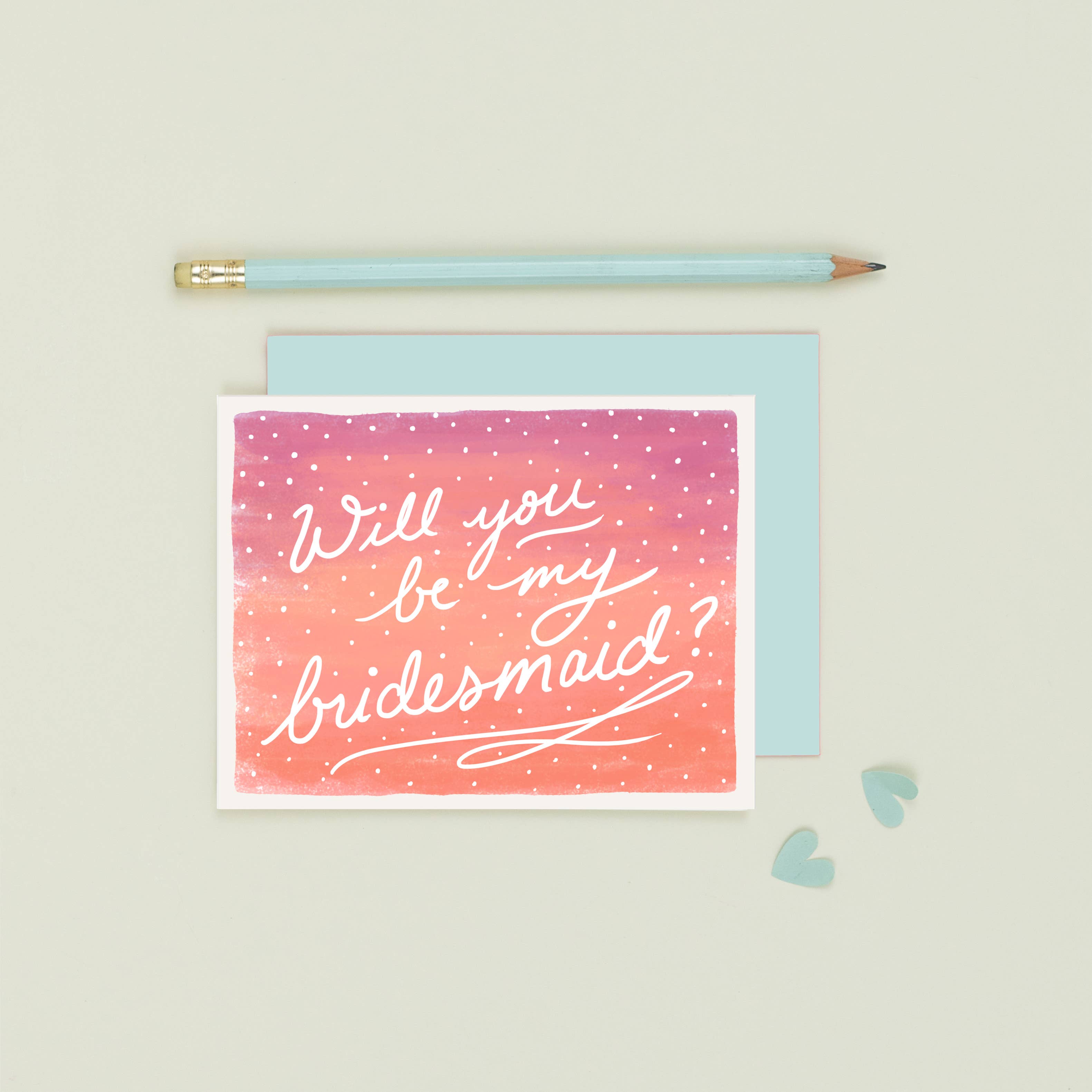Slightly Stationery - Bridesmaid Ombre | Bridesmaid Card