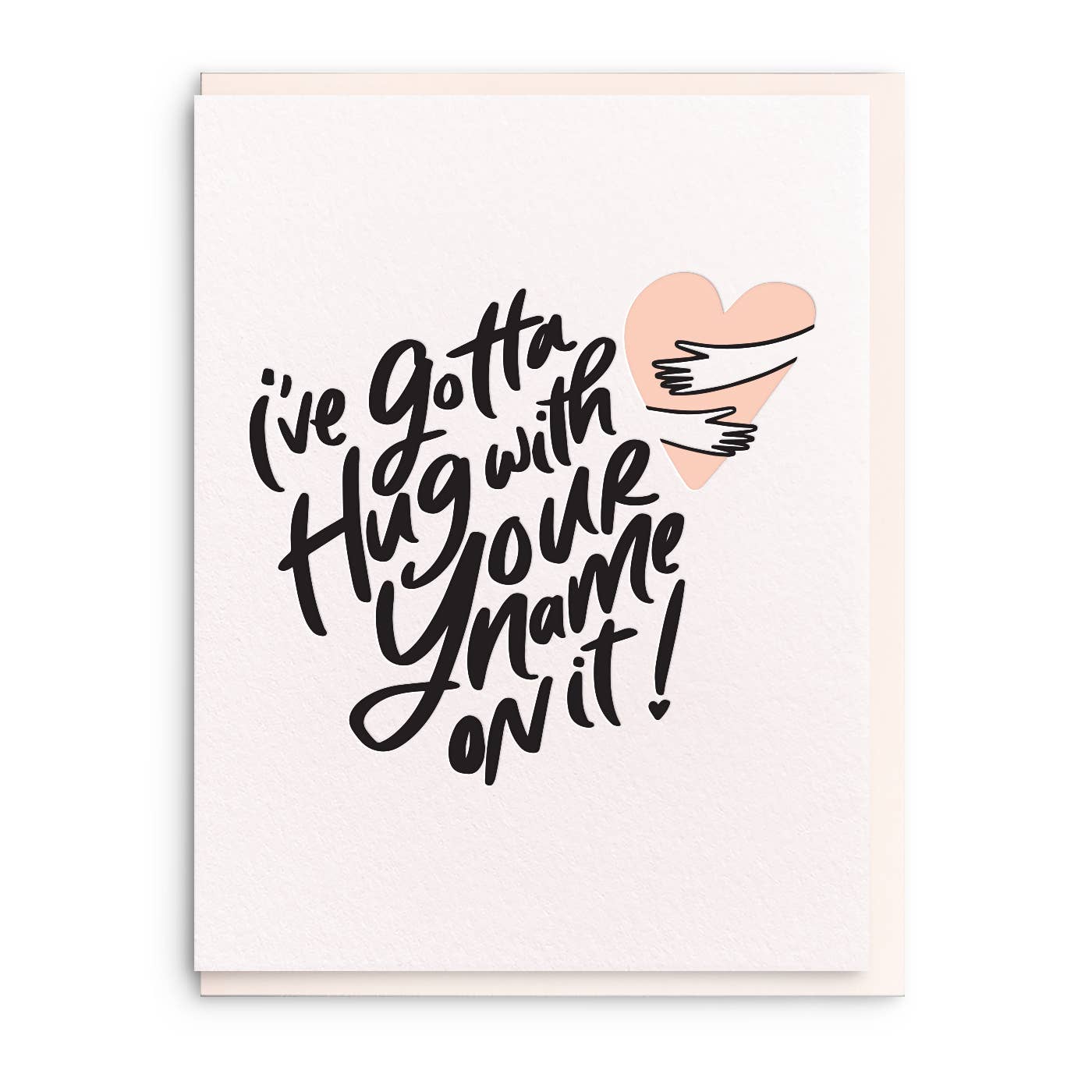 Dahlia Press - Hug - Letterpress Everyday Greeting Card