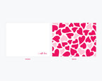 Kreate Paper Co. - Hearts Flat Note Cards, Double Sided, Love Notecards, Notes