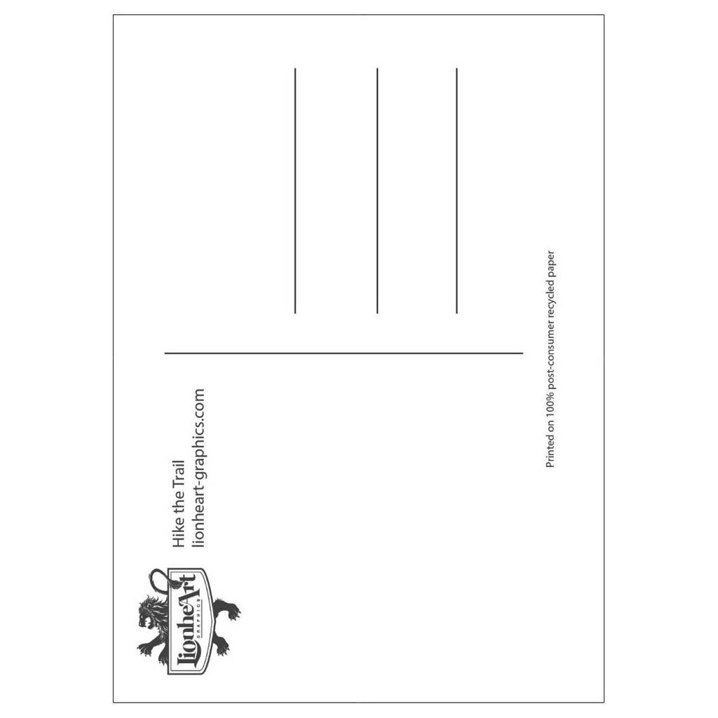 Lionheart Graphics - Hike the Trail Postcard | Great Outdoors Souvenir Gift