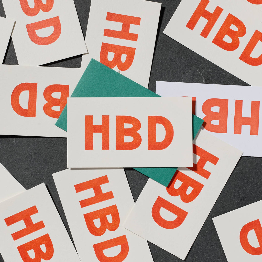 Etc. Letterpress - Happy BirthDay Mini Card
