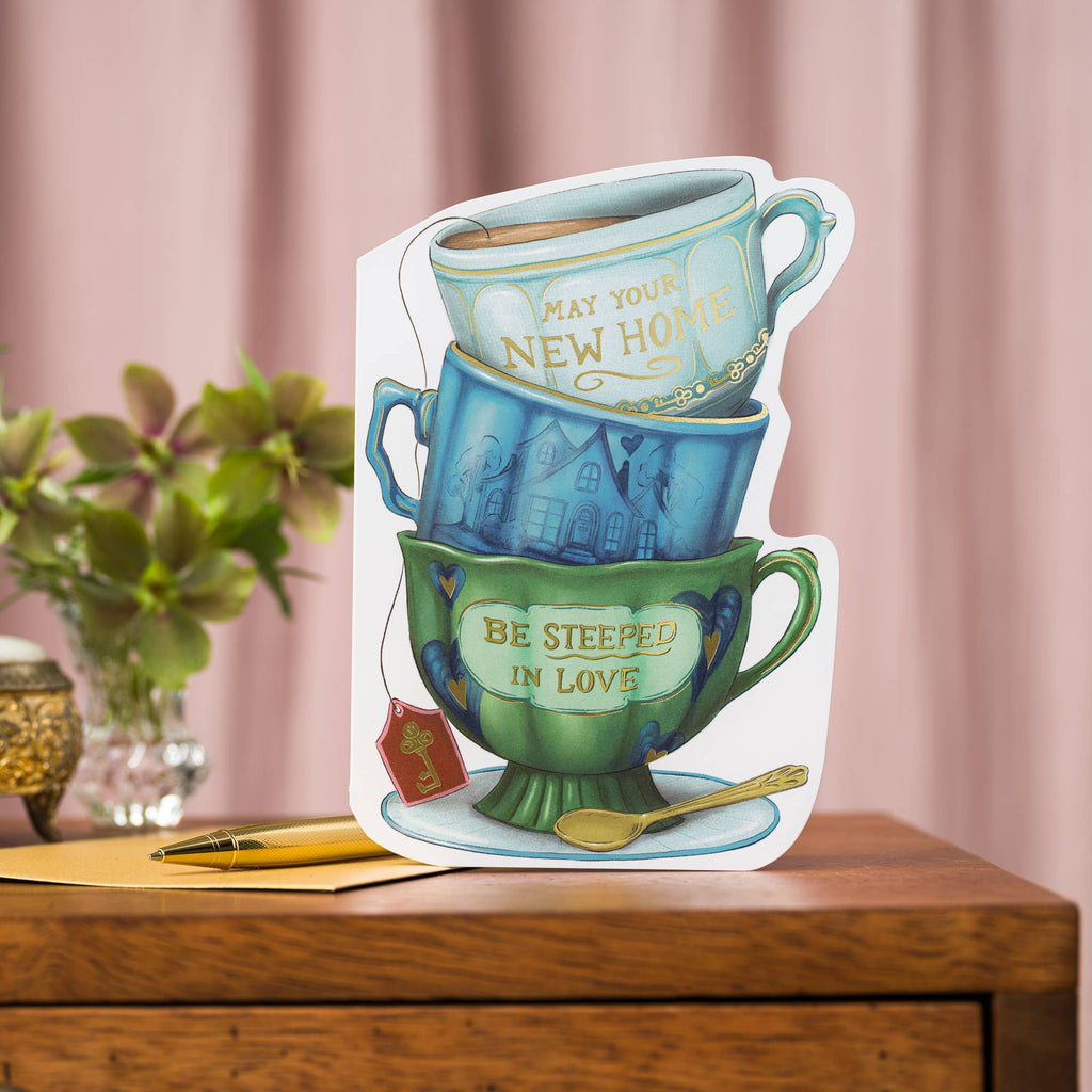 Good Juju Ink - New Home Teacup Stack Diecut Card