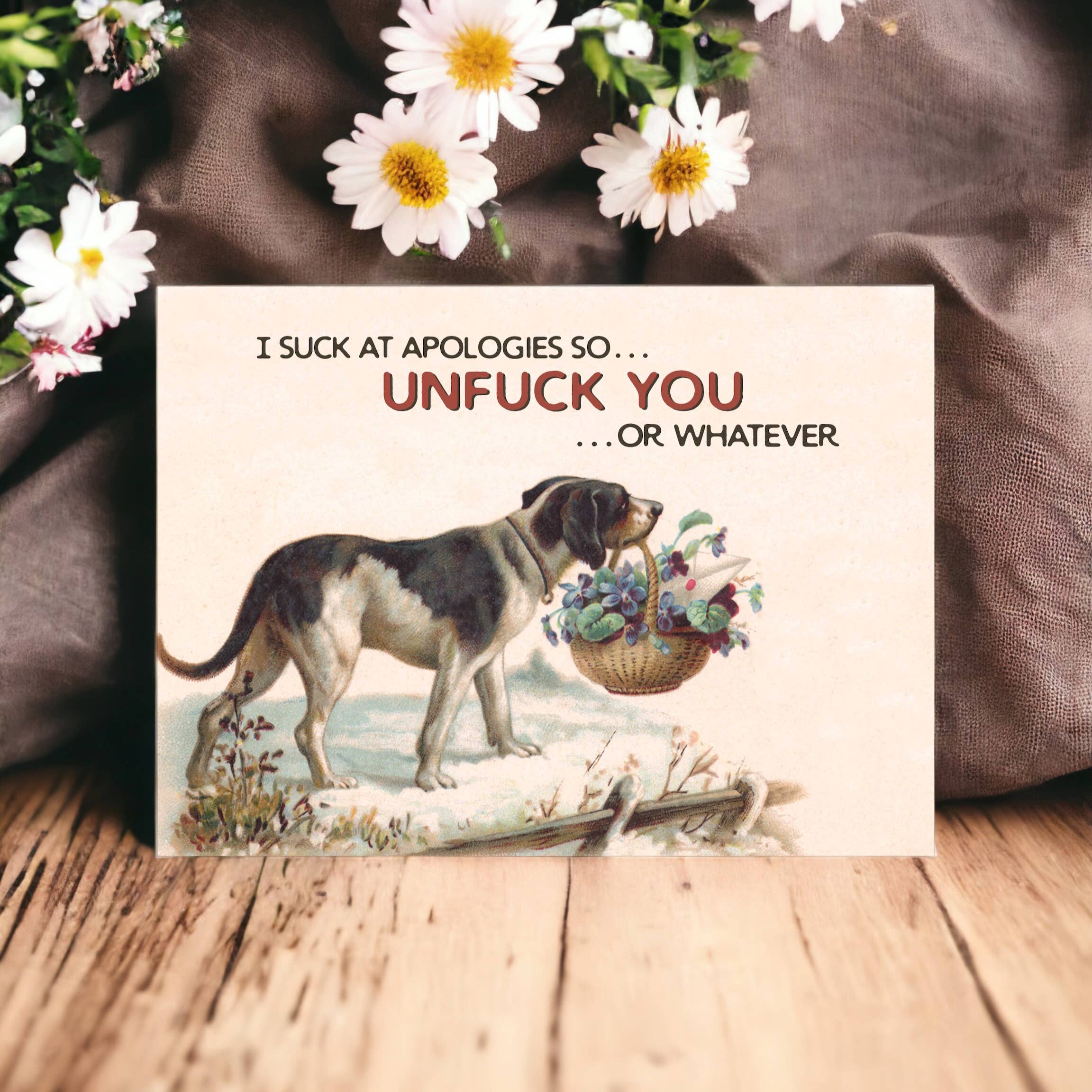 Bad Betty Greeting Co. - Funny Apology Card - I Suck at Apologies, Unfuck You