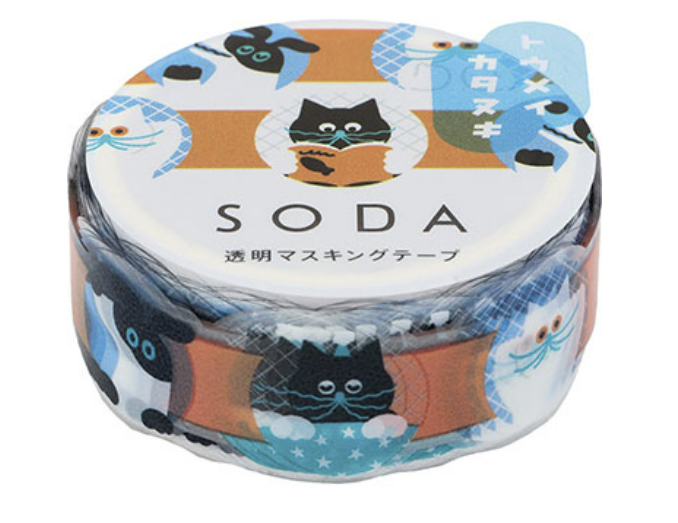 HITOTOKI by KING JIM - SODA transparent Masking Tape: Peach