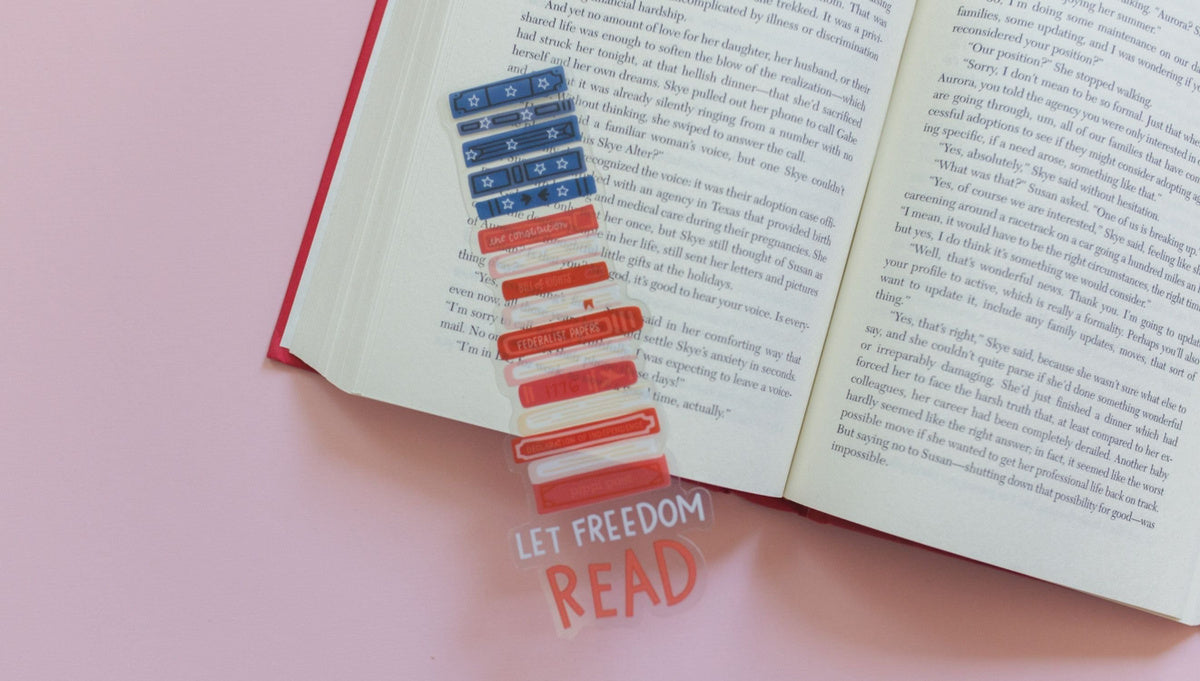 Poppi Post, Let Freedom Read Transparent Bookmark