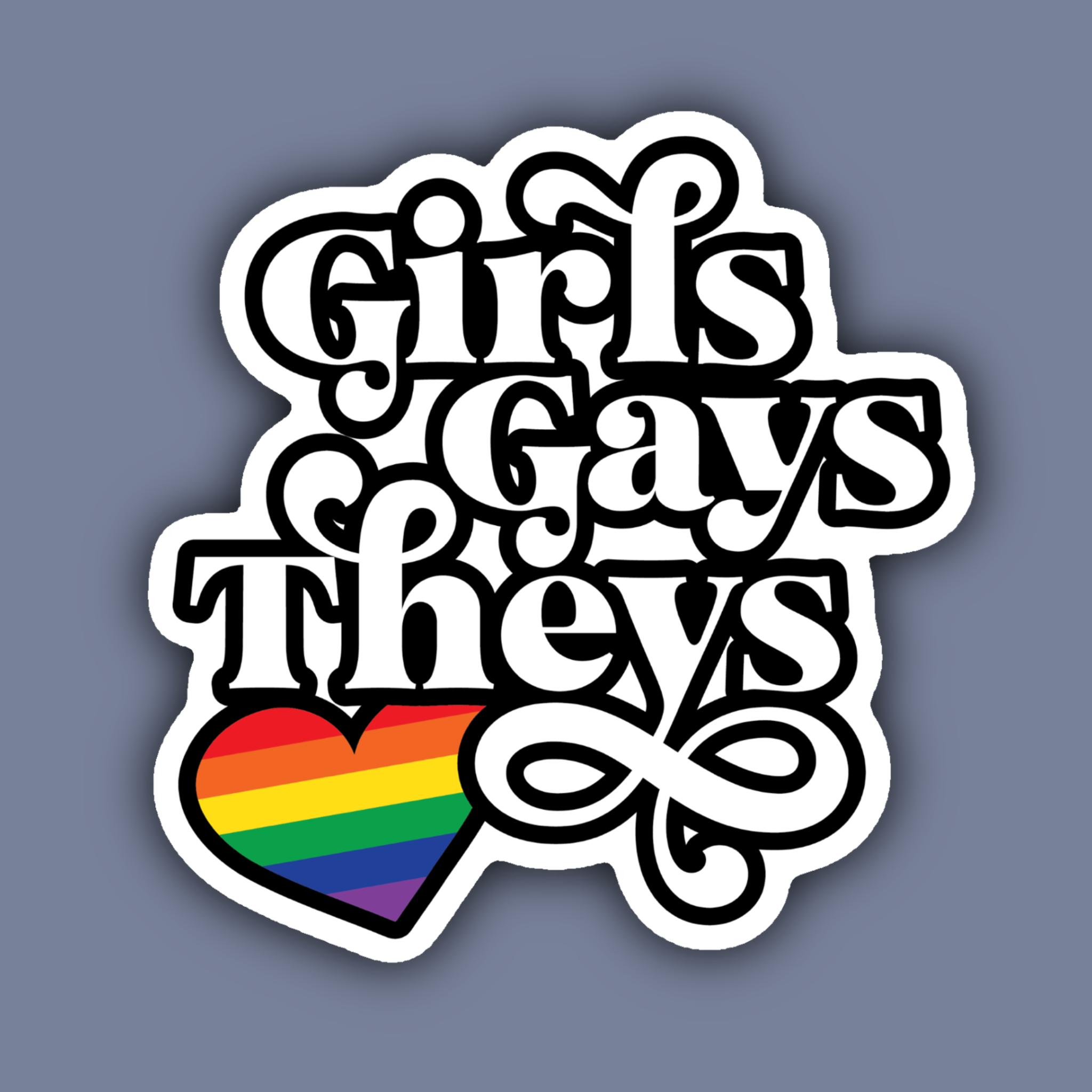 Indigo Maiden - Girls, Gays, and Theys LGBTQ+ Sticker