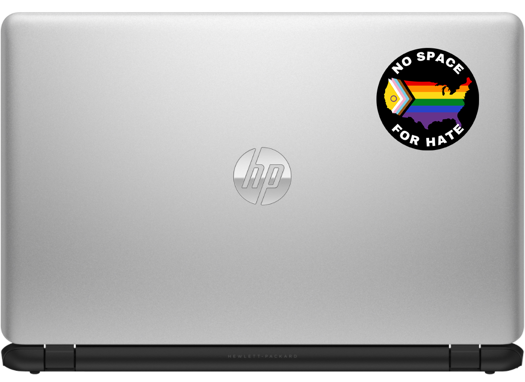 Discovery Stickers - No Space for Hate US Sticker