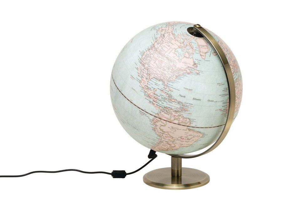 Gentlemen's Hardware 10" World Globe Light Vintage