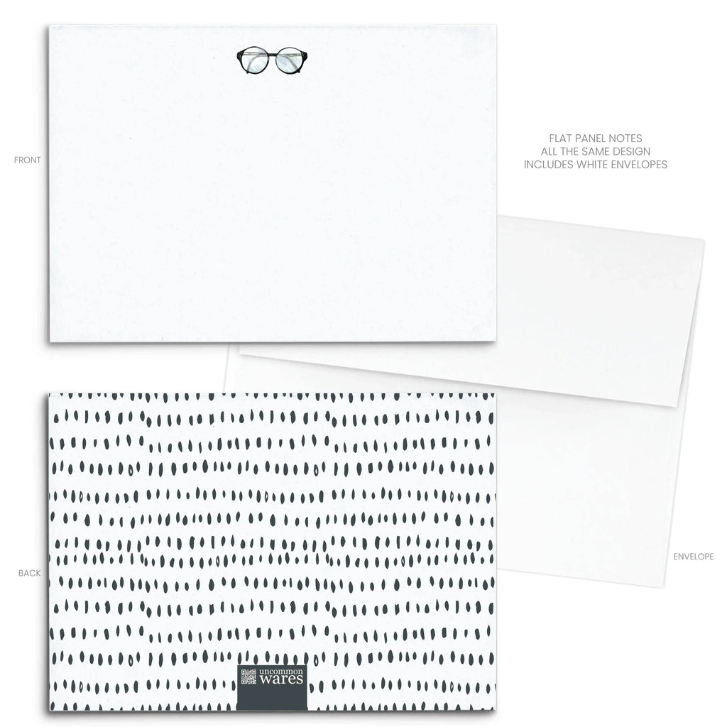 UncommonWares - Eyeglasses Watercolor Panel Note Cards