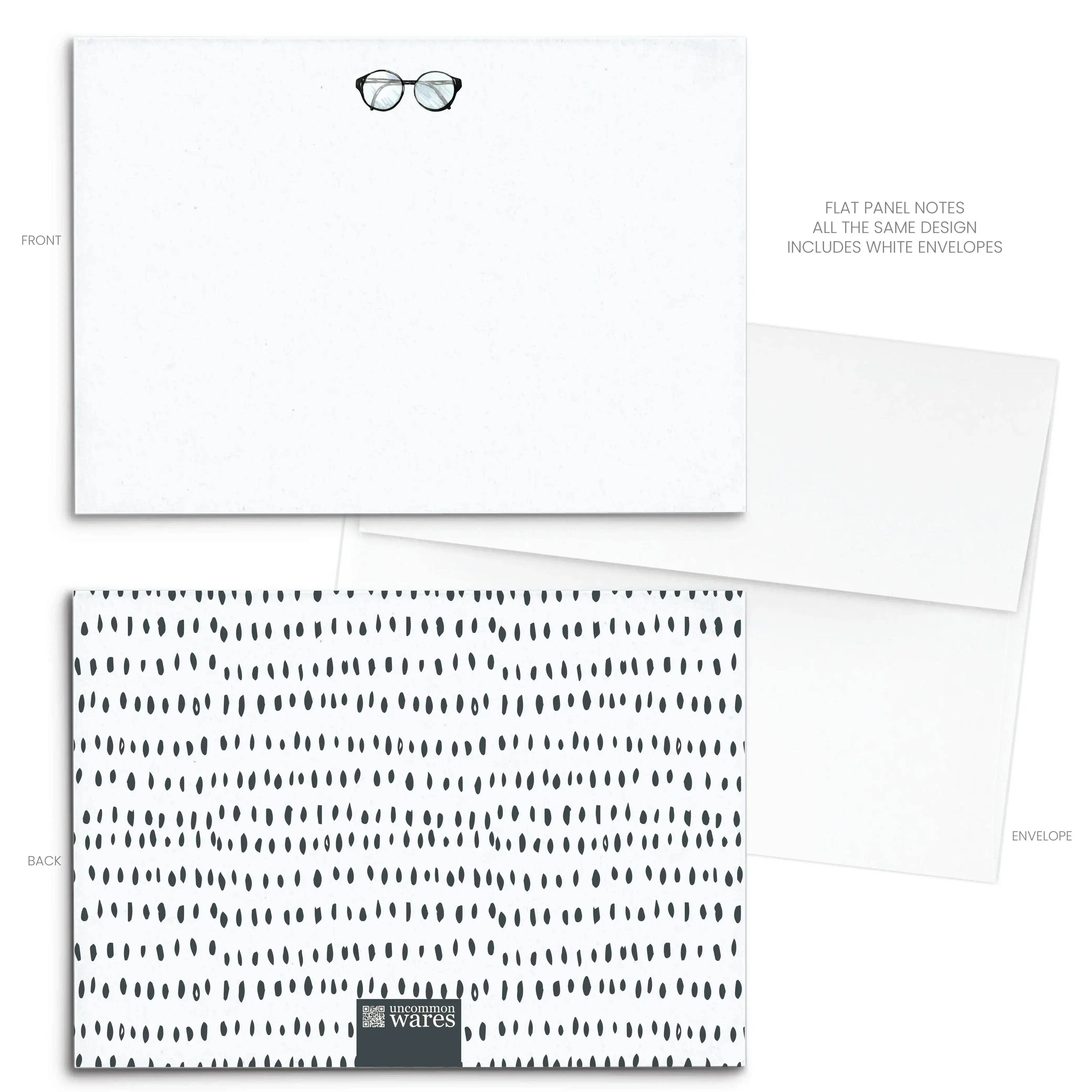UncommonWares - Eyeglasses Watercolor Panel Note Cards
