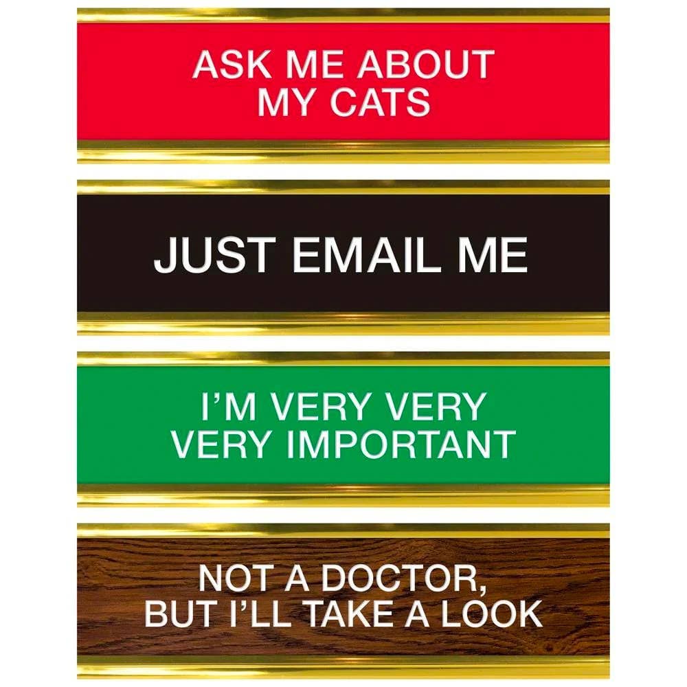Fred & Friends - Daily Desk Plaque - Desktop Flip Book - 50 Fun Phrases